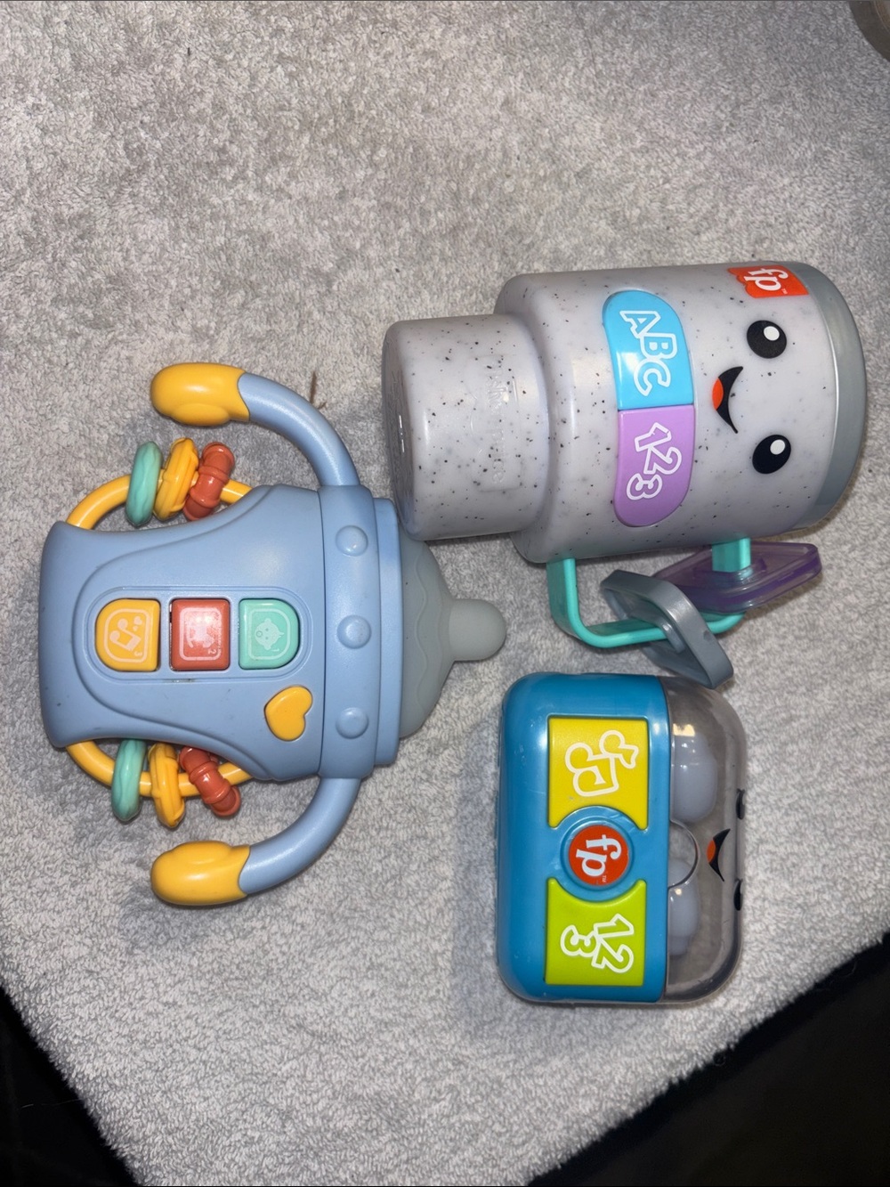 Fisher-Price Gray, Blue, Yellow and Teal Interactive Baby Toy Set